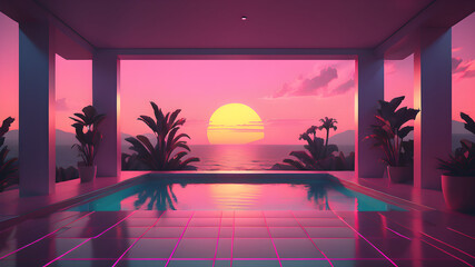 Naklejka premium modern house with balcony