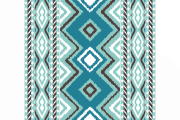 Ethnic abstract ikat art. Aztec ornament print. geometric ethnic pattern seamless  color oriental.  Design for background ,curtain, carpet, wallpaper, clothing, wrapping, Batik, vector illustration.
