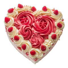 Valentine Heart Shape Cake. Wedding Design Template. Ai Generative