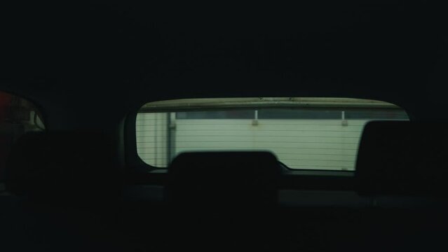 Inner Bliss: Revel in the feeling of pure bliss as your car is treated to a foam bath during the automatic car wash, filmed from inside to showcase the cleansing ritual in action.