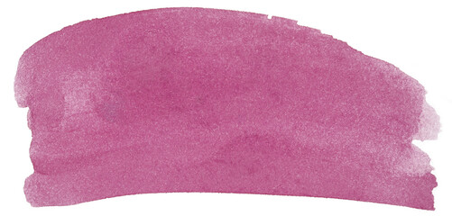 Crimson Pink brush stroke paint watercolor isolated on a transparent background. Color bubble.
