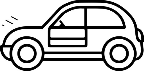 Car line vector illustration icon style