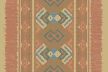 Ethnic abstract ikat art. Aztec ornament print. geometric ethnic pattern seamless  color oriental.  Design for background ,curtain, carpet, wallpaper, clothing, wrapping, Batik, vector illustration.