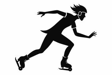 Patinate silhouette vector  illustration 