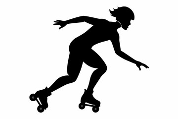 Patinate silhouette vector  illustration 