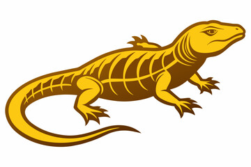 Gold  tegu silhouette vector style