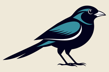 Obraz premium Broadbill silhouette vector style