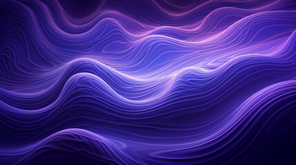 Naklejka premium abstract purple waves on dark background.