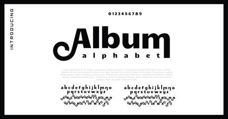 Album Minimal modern alphabet fonts. Typography minimalist urban digital fashion future creative logo font. vector illustration © Money