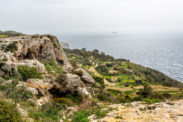 Dingli cliffs and sea view. Sunset. Malta