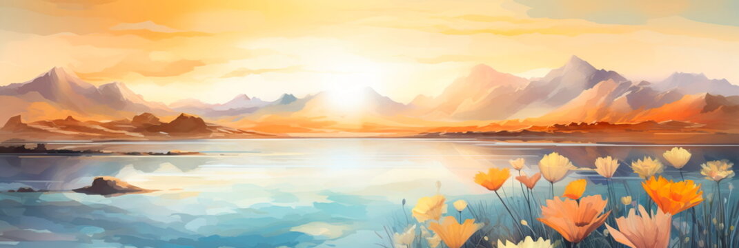 Whimsical desert mirage, with surreal landscapes and shimmering heat .