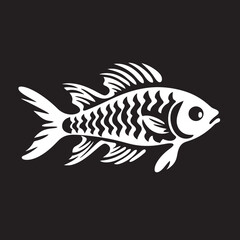 Minimalistic Fish Symbol Vector Art with Minimalist Touch