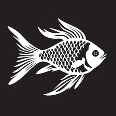 Abstract Fish Illustration in Vector with Abstract Form