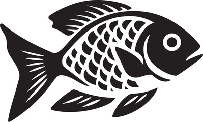 Graceful Fish Illustration in Vector with Graceful Lines