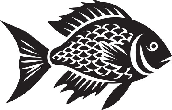 recommend clip art: Minimalistic Fish Symbol Vector Art with Simple Lines