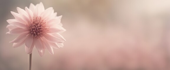 Soft focus blur beige pink flower. Art fog smoke nature copy space background - Powered by Adobe