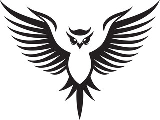 Eagle Owl in Vector Flight Pose
