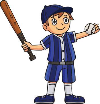 recommend clip art: Boy with a Baseball Bat Cartoon Colored Clipart 