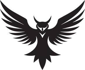 Tranquil Transcendence Flying Bird Vector Art