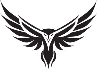 Feathered Flightpath Vector Illustration of Flying Bird