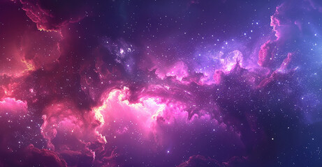 Colorful nebula galaxy space background with stars and smoke - obrazy, fototapety, plakaty