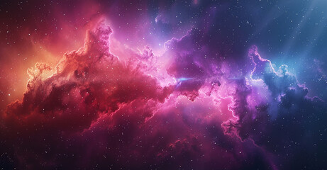 Fototapeta premium Colorful nebula galaxy space background with stars and smoke