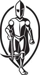 Valiant Footman Footman with Shield and Spear Vector Art