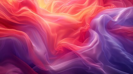   A computer-generated image shows a wave of multicolored liquid flowing down the side of a pink, purple, and orange computer-generated image The hues include pink, purple, and