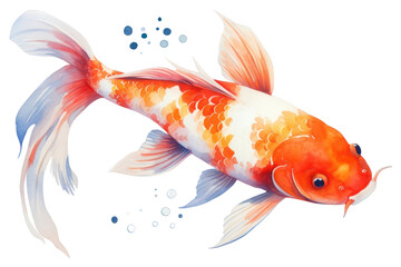 PNG Fish koi goldfish animal. AI generated Image by rawpixel.