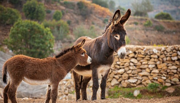 Donkey with son background