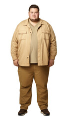Obraz premium PNG Adult khaki man outerwear. AI generated Image by rawpixel.