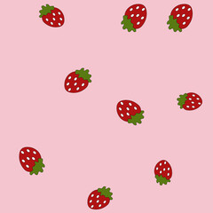 seamless pattern with strawberries