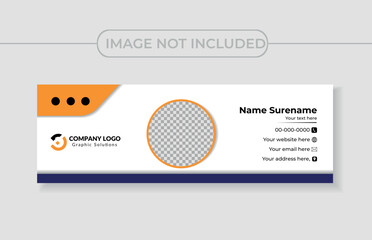 yellow black  business email signature design