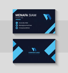 Vector clean style modern business Corporate Design Business card template	