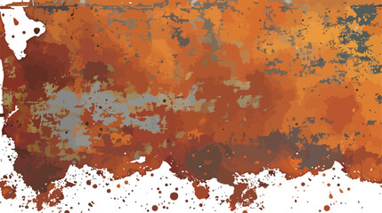 Rusted Metal Background Flat vector isolated on white
