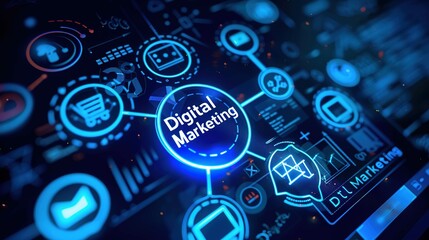 Obraz premium digital marketing technology