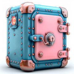 Bank safe, 2d design icon. AI generative - 785298134