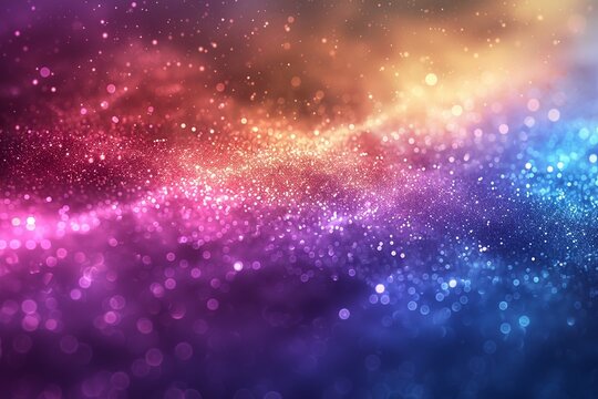 Enchanted glitter glow, rainbow gradient magic, vibrant daylight, wide view  , 8K , high-resolution, ultra HD,up32K HD