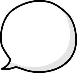 Black and white color speech bubble balloon, icon sticker memo keyword planner text box banner, flat png transparent element design