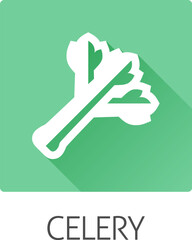 Celery vegetable food stylised icon concept. Possibly an icon for the allergen or allergy. - 785301532