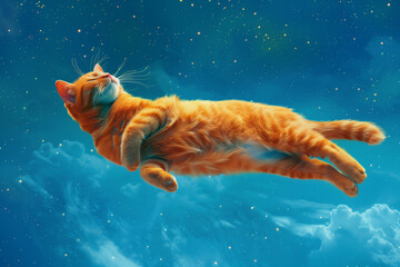 Symbolbild | Reise zum Katzenhimmel - obrazy, fototapety, plakaty