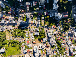 Imagem aérea em 2d da cidade Bento Gonçalves no Rio Grande do Sul. 