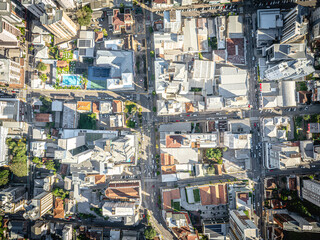 Imagem aérea em 2d da cidade Bento Gonçalves no Rio Grande do Sul. 