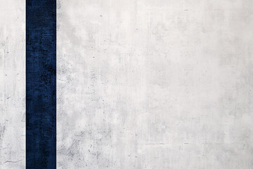 Naklejka premium Deep blue stripe on a faded white concrete surface