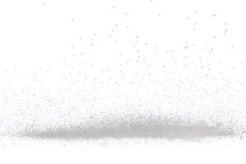 Whimsical Snowfall: A Flurry of Tiny White Dots on a Blank Canvas. On a White or Clear Surface PNG Transparent Background.