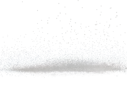 Whimsical Snowfall: A Flurry of Tiny White Dots on a Blank Canvas. On a White or Clear Surface PNG Transparent Background.