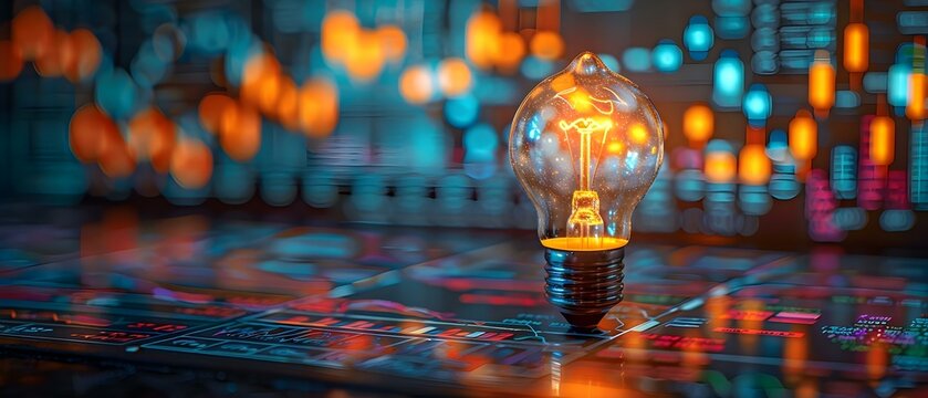 Illuminating Market Insights: The Intersection of Innovation and Analysis. Concept Market Trends, Data Analysis, Business Innovation, Strategic Insights, Industry Research