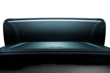 Unveiling the Mechanical Heart: Cars Back End With Hood Up. On a White or Clear Surface PNG Transparent Background.