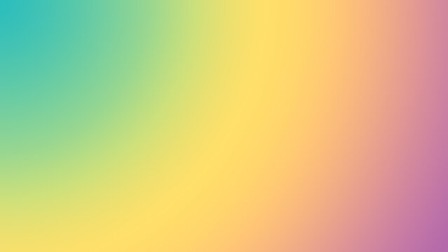 Purple yellow and mint green pastel round gradient color background.