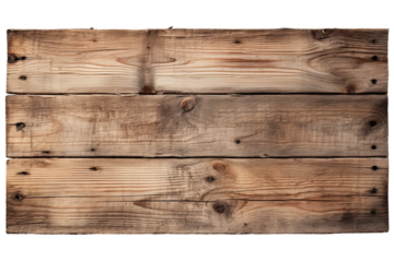The Whispering Wood: A Close-Up of Rustic Wooden Plank Wall. On a White or Clear Surface PNG Transparent Background.